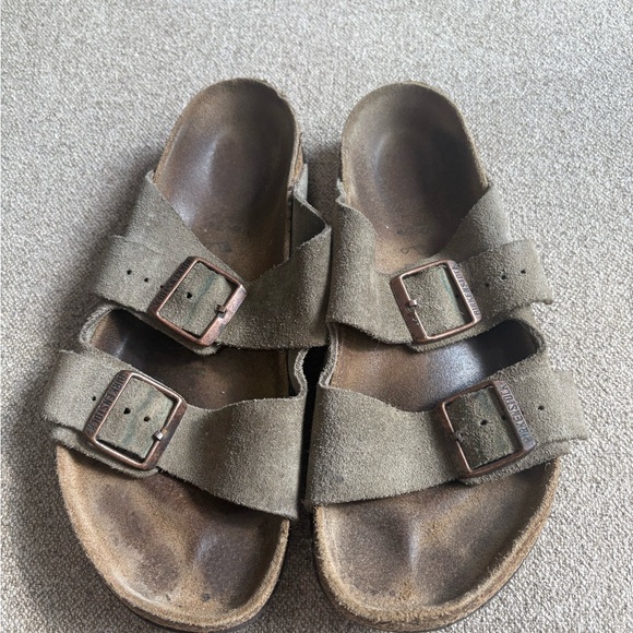 Brown Birkenstock Arizona Sandals - Picture 1 of 3